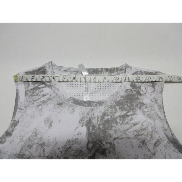 Ebb & Flow women's‎ laser cut marble print crop sleeveless athletic workout tank - Picture 11 of 12